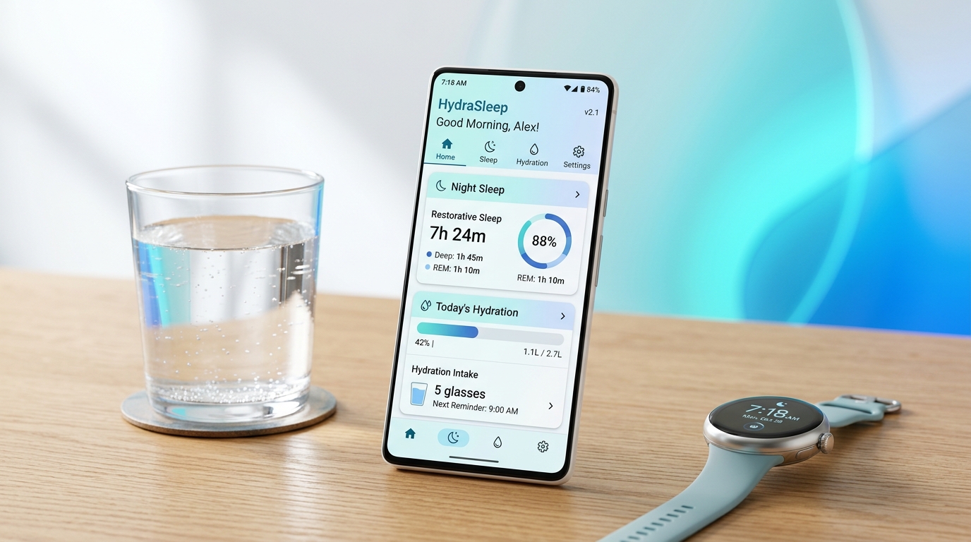 Smart sleep wellness and hydration monitoring technology applications